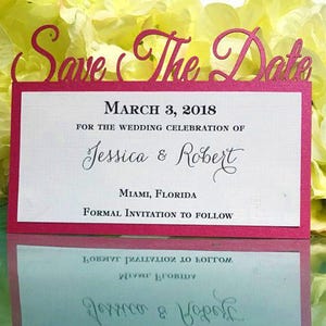 Laser Cut Save the Date Announcement image 1