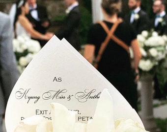 Personalized Wedding Petal Favor Cones (Shown in White Matte)