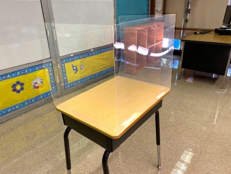 Bulk Student Desk Shield Sneeze Guards 0.7MM Clear PET Etsy