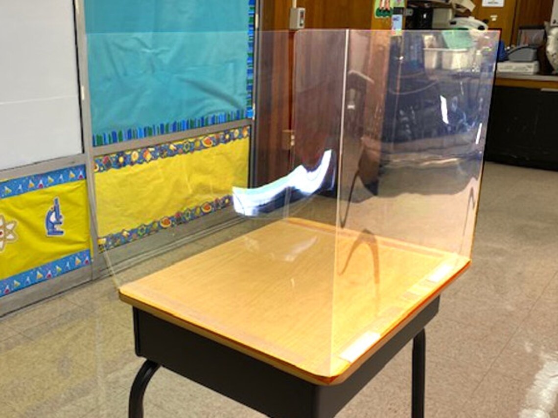 Student Desk Shield Sneeze Guard 0.7MM PET Plastic Etsy