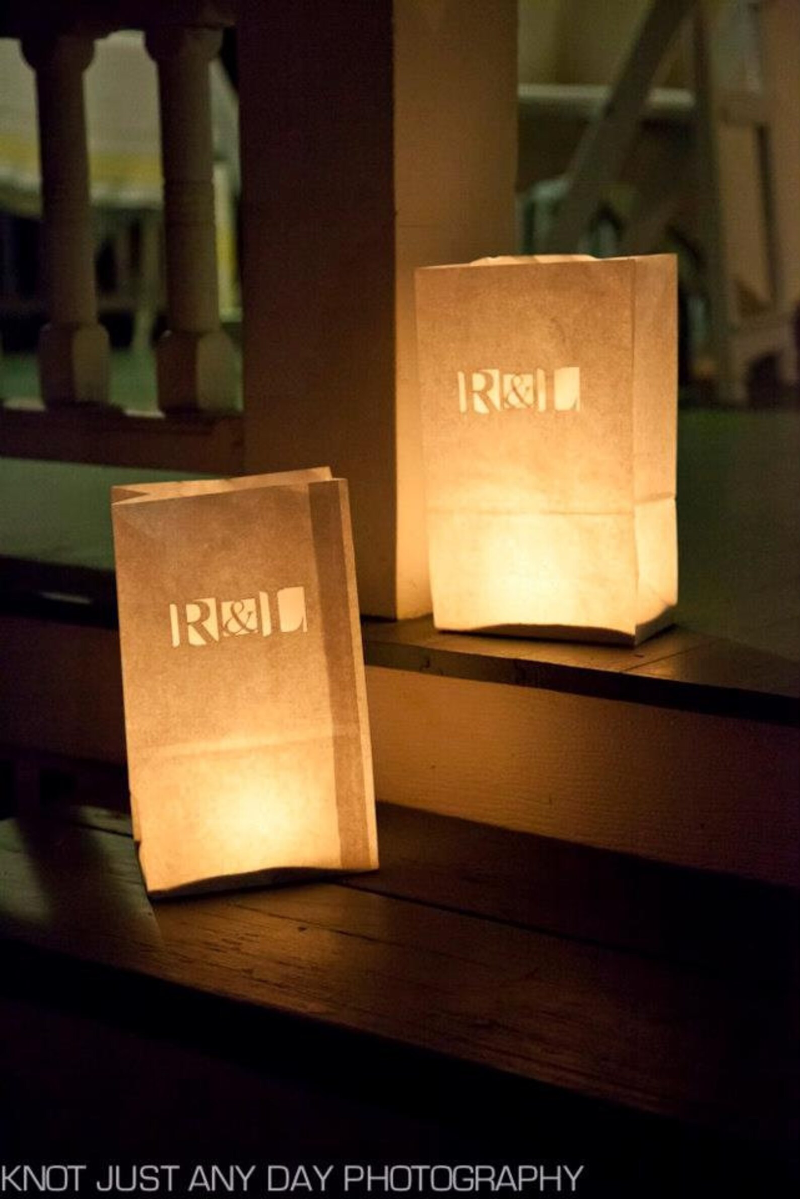 Personalized Wedding Candle Luminary Bag White with Custom Etsy