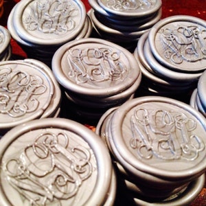 Pre-made Peal and Stick Monogram Wax Seals w/Keepsake Stamper