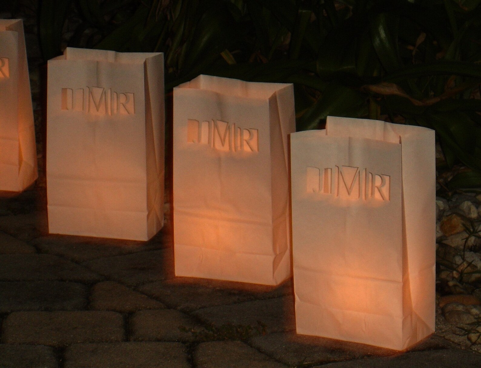 Luminary Bag Personalized With Custom Laser Cut Monogram Etsy