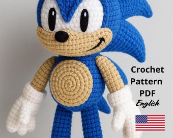 Sonic crochet pattern - Amigurumi
