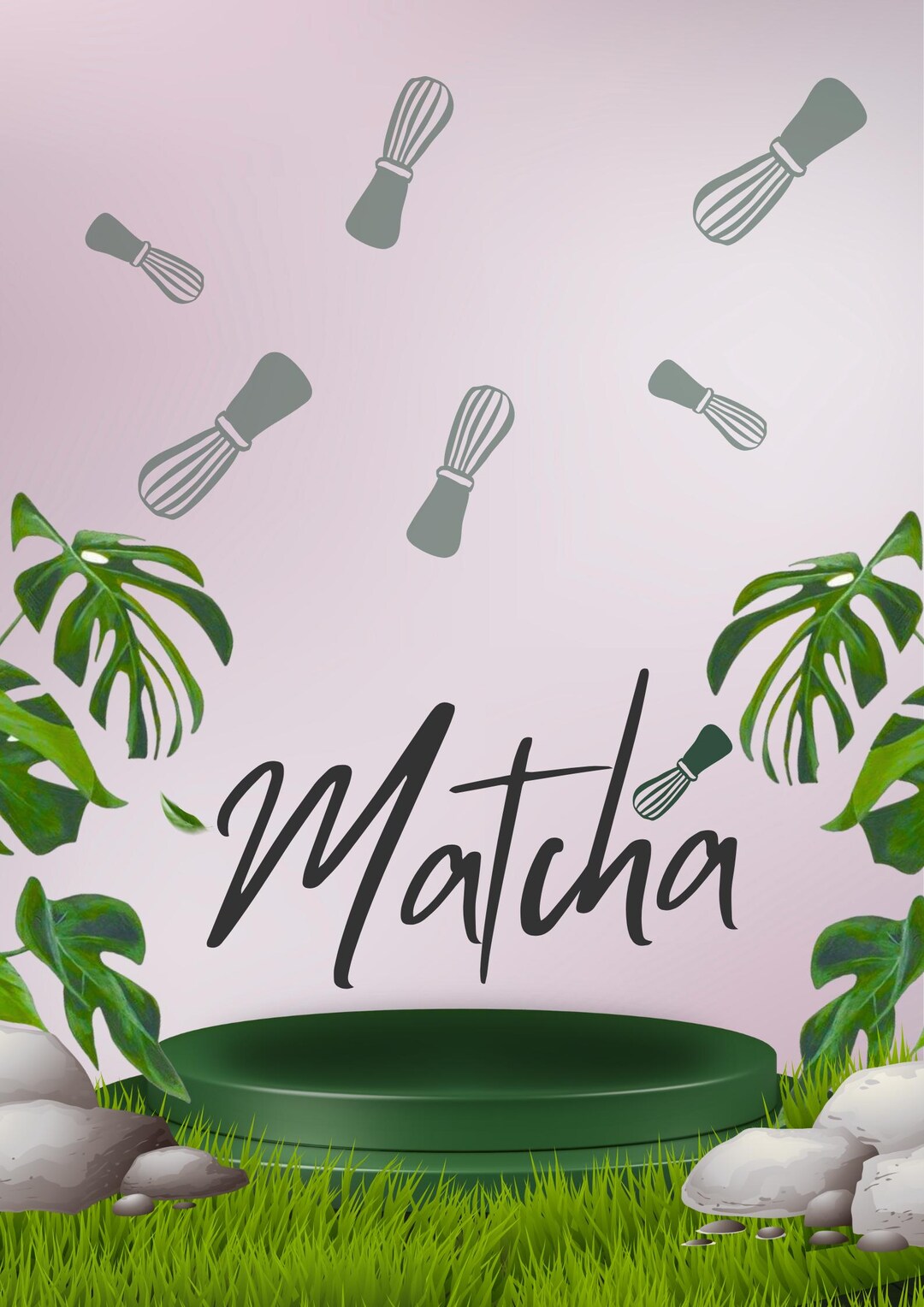 Modern Matcha Logo – Editable Canva Template for Eco Brands - Etsy