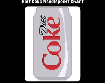 Diet coke needlepoint chart (digital)