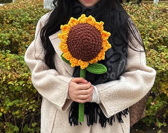 Modello all'uncinetto Girasole Fiore all'uncinetto Roba Amigurumi tutorial decorazioni per la casa fiore realistico - Italia