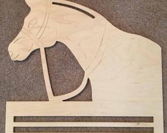 Horse With Rails - Door Hanger - Door Hanger Sign With Rails - Sign With Rails - Wood Sign - Wreath Form - Wreath Sign