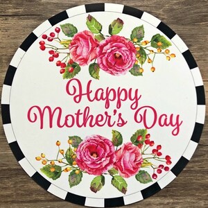 Happy Mothers Day Wreath Sign - #75 - Metal Sign - Wreath Sign - Happy Mothers Day