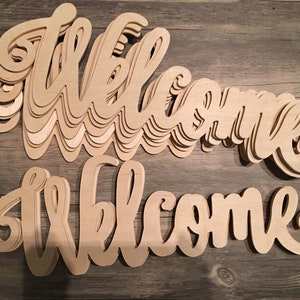 18x5 Welcome Sign For Wreath - Wreath Sign - Wood Sign - Welcome
