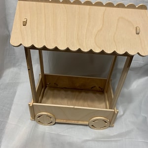 Sweets cart, unpainted, unassembled, candy cart, size 1: 17x12x7", size 2  11x8x5"