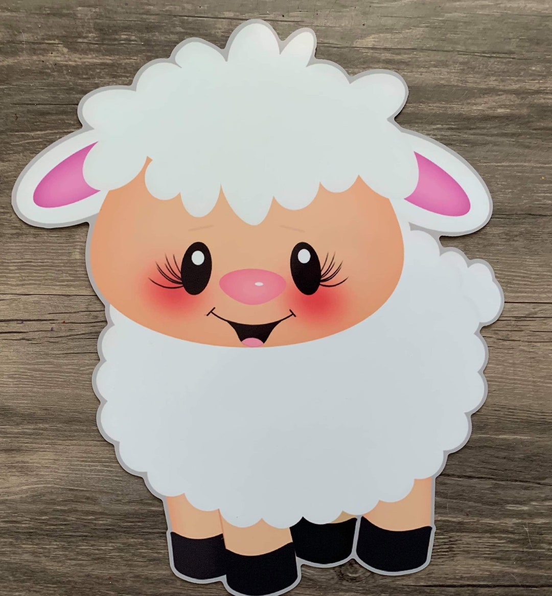 11x9 Sheep Sign for Wreath - #93 - Wreath Sign - Metal Sign - Farm