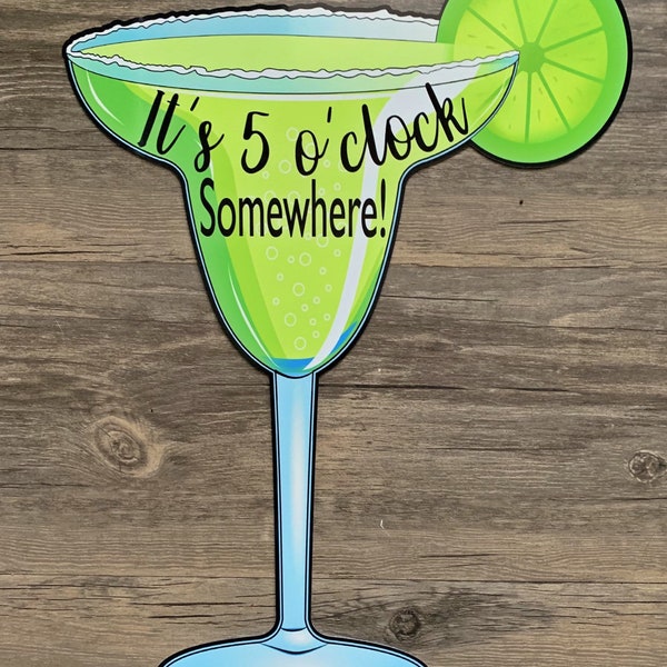 14.7x10.6” Summer/spring margarita wreath metal sign #311, wreath attachment, wreath supplies.