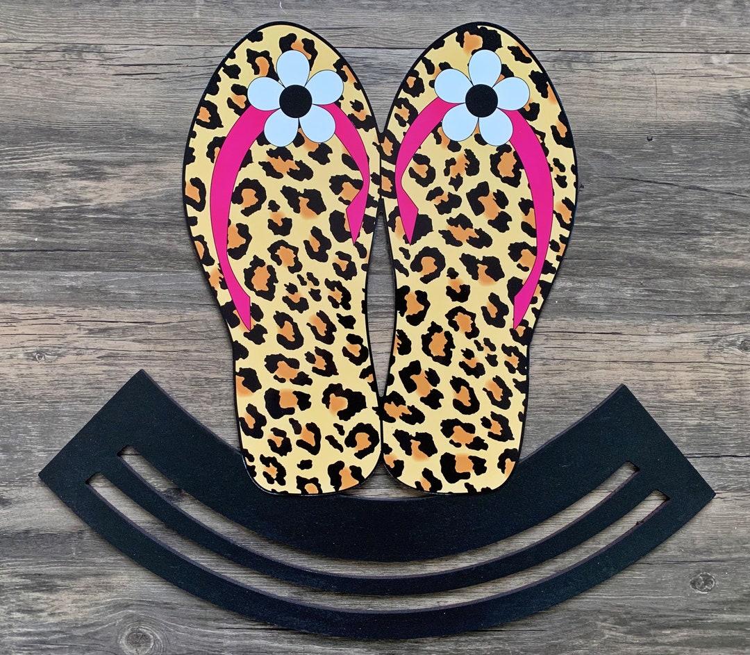 18x16 Summer Flip Flops Door Hanger With Rails - #295 - Door Hanger ...