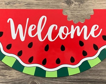 14x7&quot; Watermelon sign for wreath metal sign #240, wreath attachment, wreath supplies.