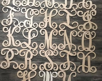 12&quot; Vine Letters - Wreath Letters - Sign For Wreath - Wood Letters - Wood Sign