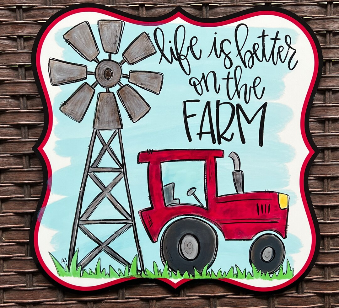 Life is Better on the Farm Wreath Sign 728 Metal Sign, Wreath Attachment, Wreath Supplies, Farm ...