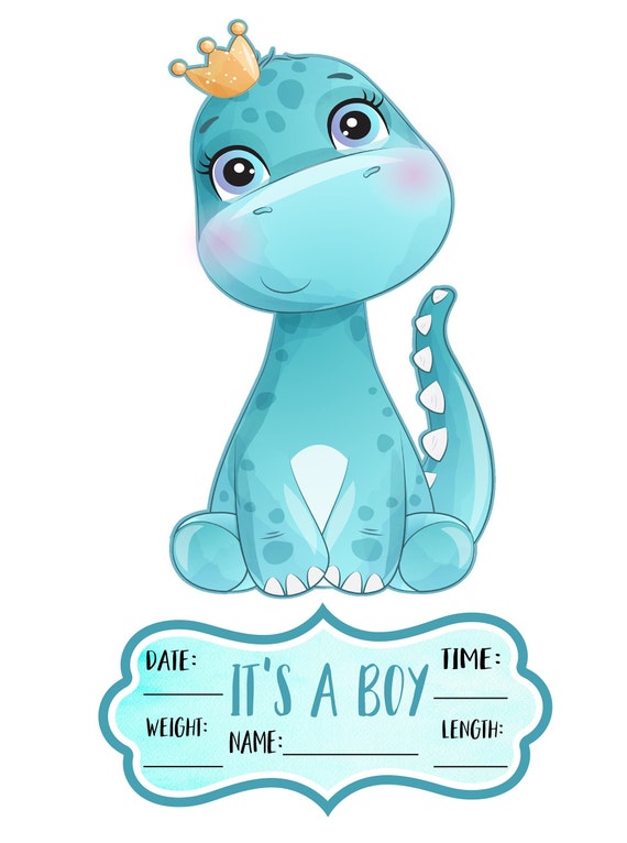 Dinosaurio Es un niño anuncio de bebé con - Etsy México Dinosaurio Es un niño anuncio de bebé con - Etsy México