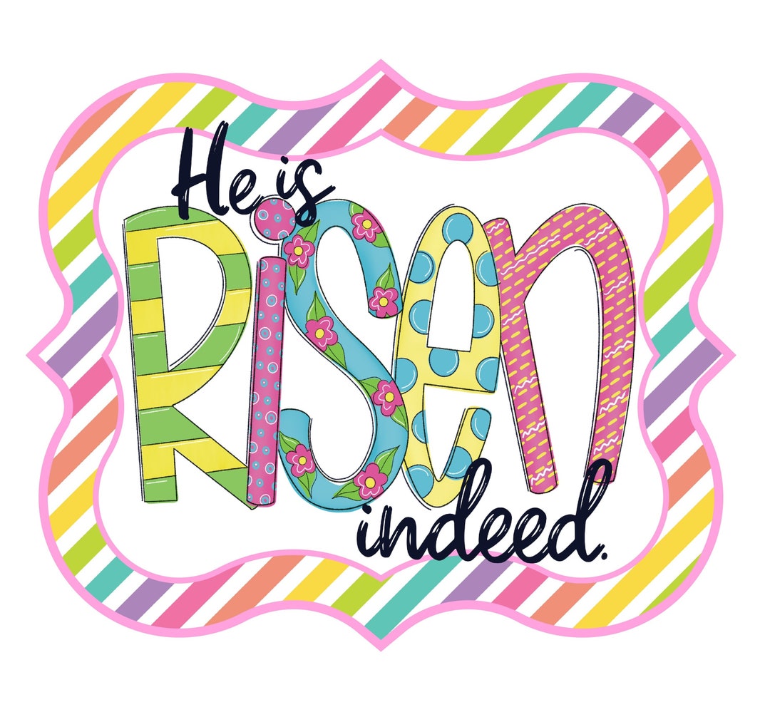 Easter He is Risen Wreath Metal Sign 1097, Wreath Attachment, Wreath ...