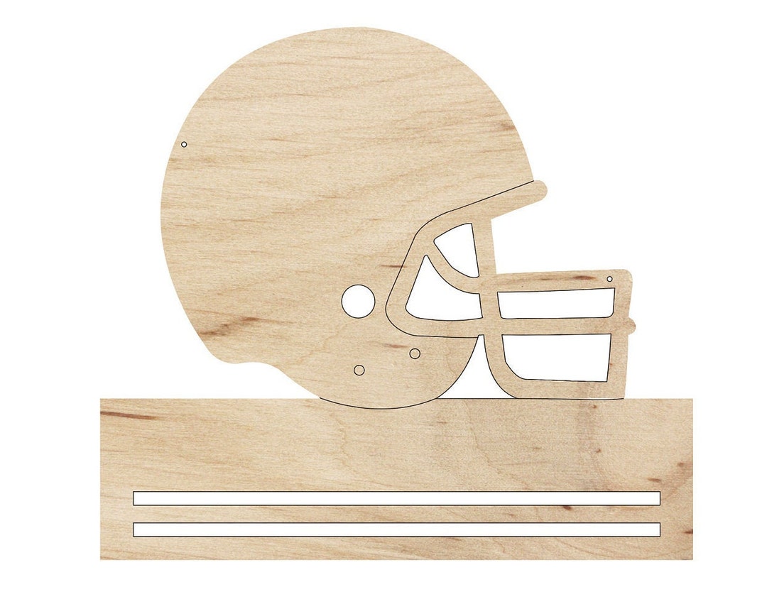 18x16 Football Helmet Door Hanger Sign With Rails Door Hanger Wreath