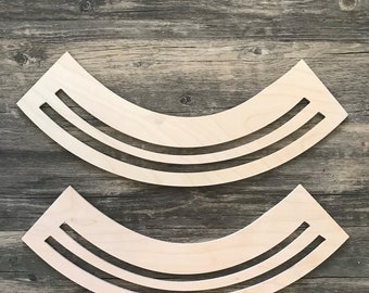 18x4”  Curved Rails - Wood Rails - Swags - Rails