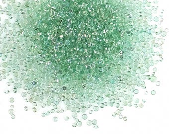 Natural Zambian Calibrated Emerald 2mm Diamond Rounds, Natural Loose Emerald Faceted Gemstone For Jewelry Making