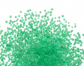 Natural Zambian Calibrated Emerald 2mm Diamond Rounds, Natural Loose Emerald Faceted Gemstone For Jewelry Making