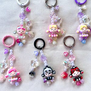 Dainty Hand-Painted Skullpanda Phone Charms – Whimsical & Cute