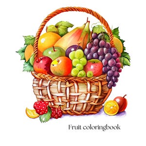 Fruit coloring book