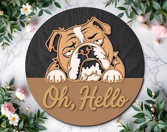 Hello Dog Svg,Welcome Sign, Laser Cut SVG File (Digital Download)