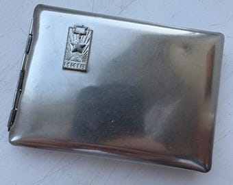 Vintage Soviet Cigarette Case Kyiv Metal USSR Tobacciana Collectible