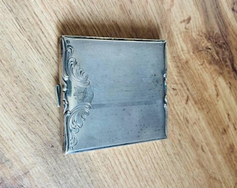 Vintage HOKA Cigarette Case Silver Plated Alpaca Art Deco German Case