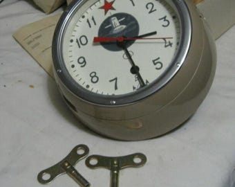 Vintage Soviet Submarine Clock Vostok 5-2ChM Naval Ship Clock USSR Rare