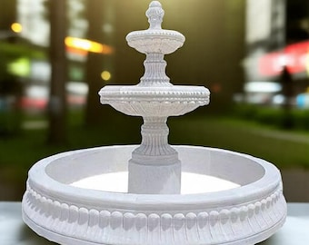 marble fountain / makrana marble fountain , Handcrafted garden fountain ,water feature | luxury gift idea | home décor