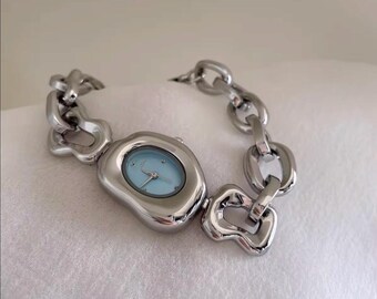Brighton Florence Silver Watch silver plated design on the band.  New battery Brighton Florence Women main image 3