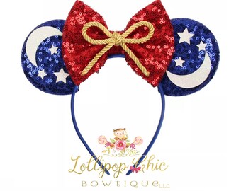 New! Fantasia Sorcerers Apprentice Mickey Minnie Mouse ears Fantasmic. Bow headband inspired minnie mouse ear headband