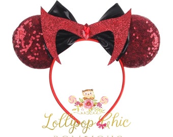 New! Scarlet Witch Marvel inspired minnie mouse ear headband