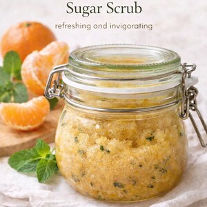 Bio Scrub – Extra Grote Pot met Mandarijnenen extract en echte munt