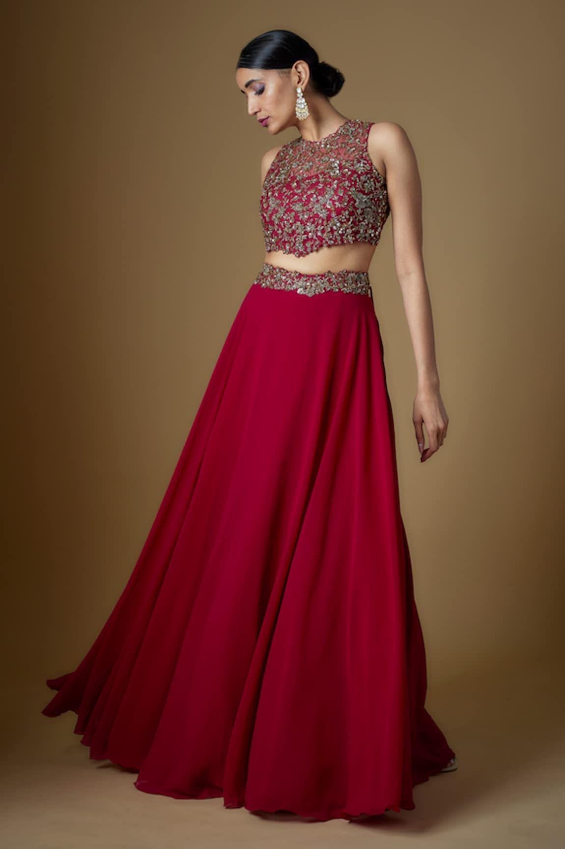 red indo western dress for women Red Indo Western Outfits