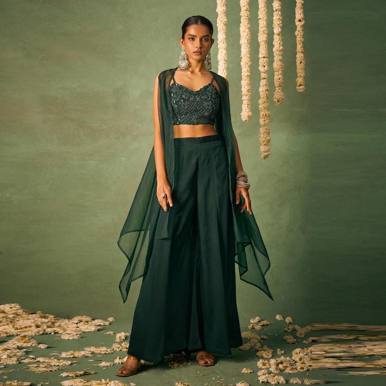 green dress indo western Buy Green Indo Western Dress Online in USA