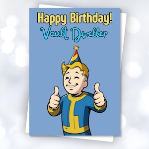 Fallout Birthday Card PDF | Vault Dweller Printable | Gamer Birthday Card | Digital Fallout Gift