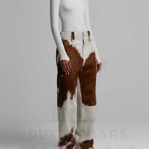 Genuine Cowhide Leather Pants: Western Style Party Clubwear image 4