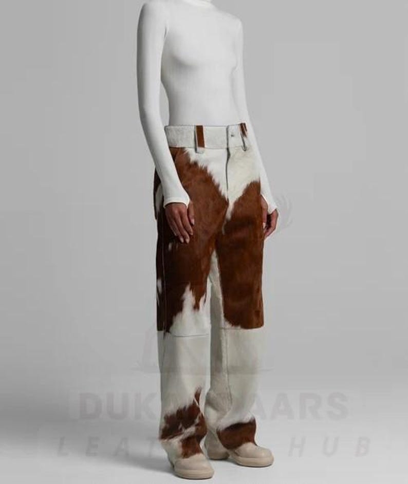 Genuine Cowhide Leather Pants: Western Style Party Clubwear image 4