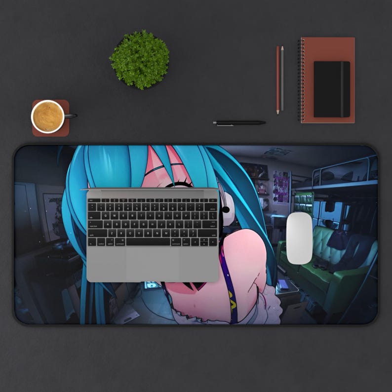 Hatsune Miku Desk Mat | Cute Character Gaming Mouse Pad | Office Decor ...
