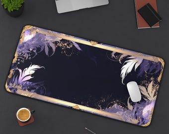 Elegant Floral Desk Mat | Stylish Office Decor | Gaming Stationery | Desk Accessories | Gift for Professionals & Students