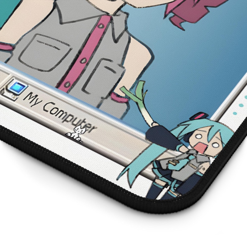 Tapete de escritorio Triple Baka / Decoración de anime Miku, Teto y Neru / Tapete de escritorio gamer / Lindo regalo de oficina / Espacio de trabajo en casa imagen 9