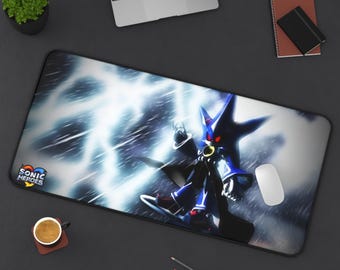 Sonic Heroes Neo Metal Sonic Schreibtischmatte | Gaming Maus Pad | Büro Dekor | Zocker Geschenk | Anime Merchandise | Spiel Konsole Schreibtisch Accessoire