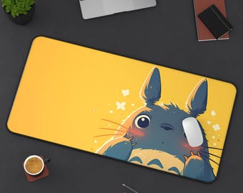 Whimsical Studio Ghibli Totoro Desk Mat | Cute Office Accessory | Gamer Desk Pad | Anime Gift | Playful Workspace Décor