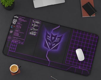 Dark Transformers Decepticon Desk Mat | Gamer Mouse Pad | Office Decor | Gift for Creatives | Geek Desk Setup