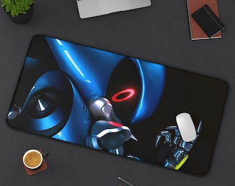 Menacing Metal Sonic Desk Mat | Gamer Mouse Pad | Office Decor | Unique Gift for Gamers | Cool Desk Accessory